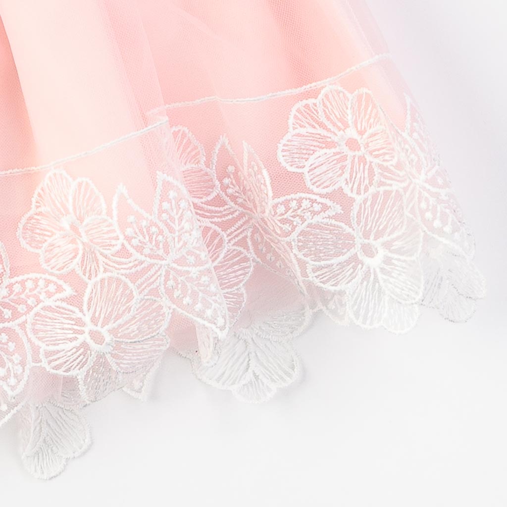 Βρεφικά σετ ρούχων επισημο φορεμα με δαντελα Κορμακι καλσον κορδελα για μαλλια  обувчици  με  ръкавички   Tafyy  Ροζ