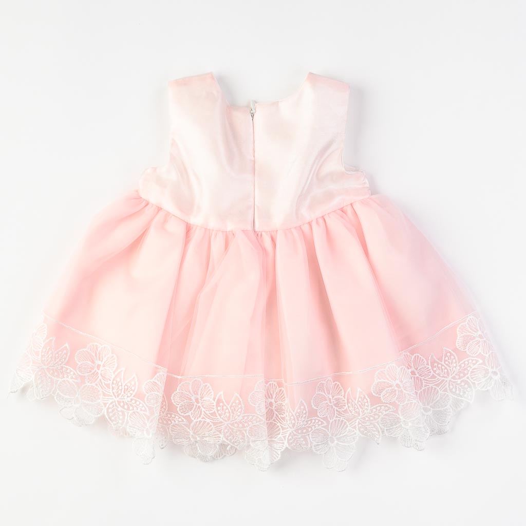 Βρεφικά σετ ρούχων επισημο φορεμα με δαντελα Κορμακι καλσον κορδελα για μαλλια  обувчици  με  ръкавички   Tafyy  Ροζ