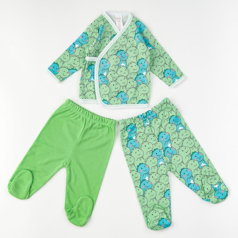 Baby set For a boy with 2 pairs of baby pants  Breeze Draco  Green