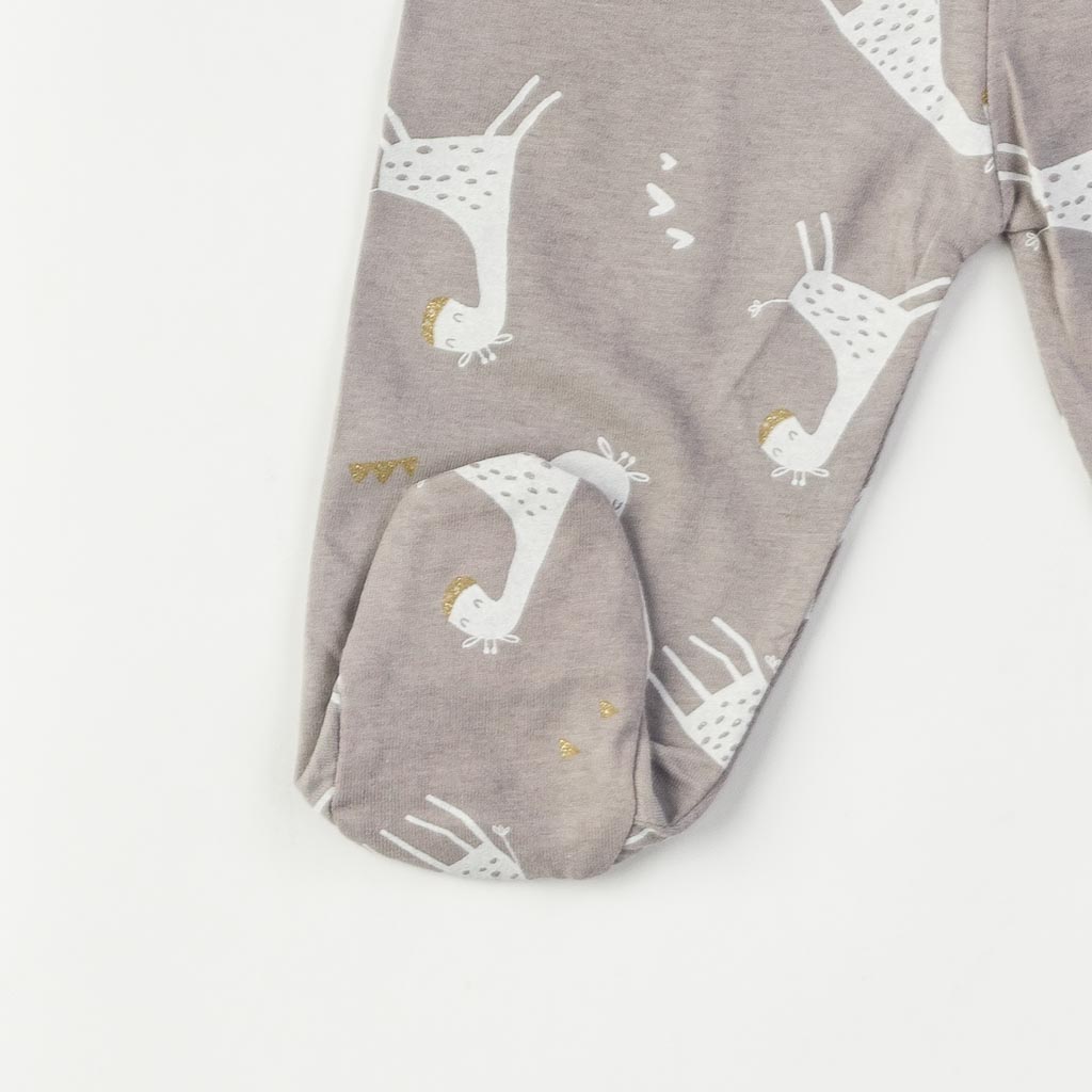 Βρεφικά σετ ρούχων Για Αγόρι  с 2 чифта ританки   Breeze giraffe  Γκρί