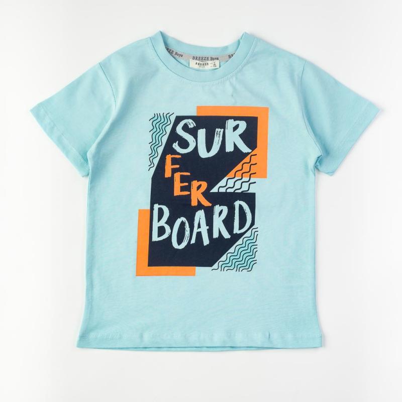 Childrens t-shirt For a boy with print  Breeze Surfer  Blue
