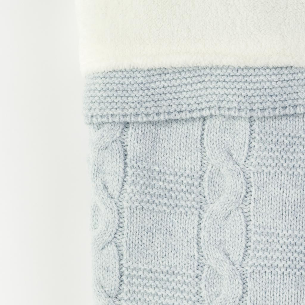 Παιδικη κουβερτα Για Αγόρι  плетена  με ζεστη φοδρα  95x80   Tafyy  Μπλε