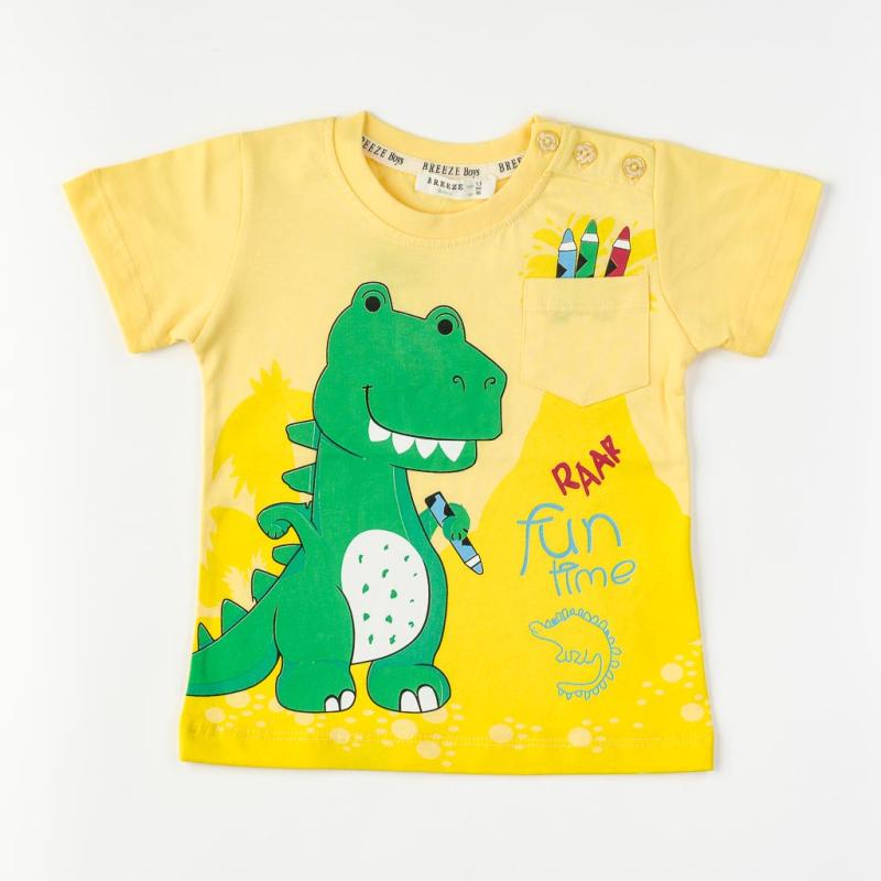Childrens t-shirt For a boy with print  Breeze Fun time  Yellow