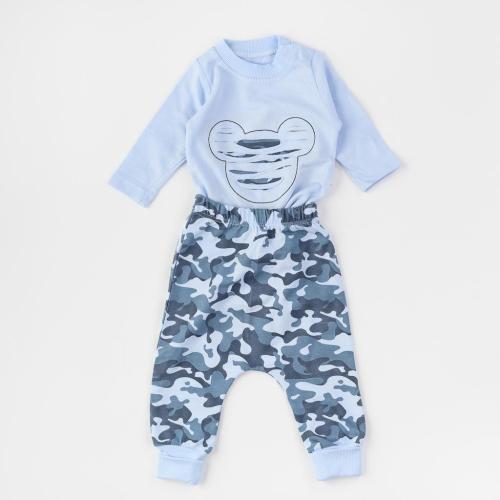 Бебешки комплект боди и панталонки за момче Air Force Син