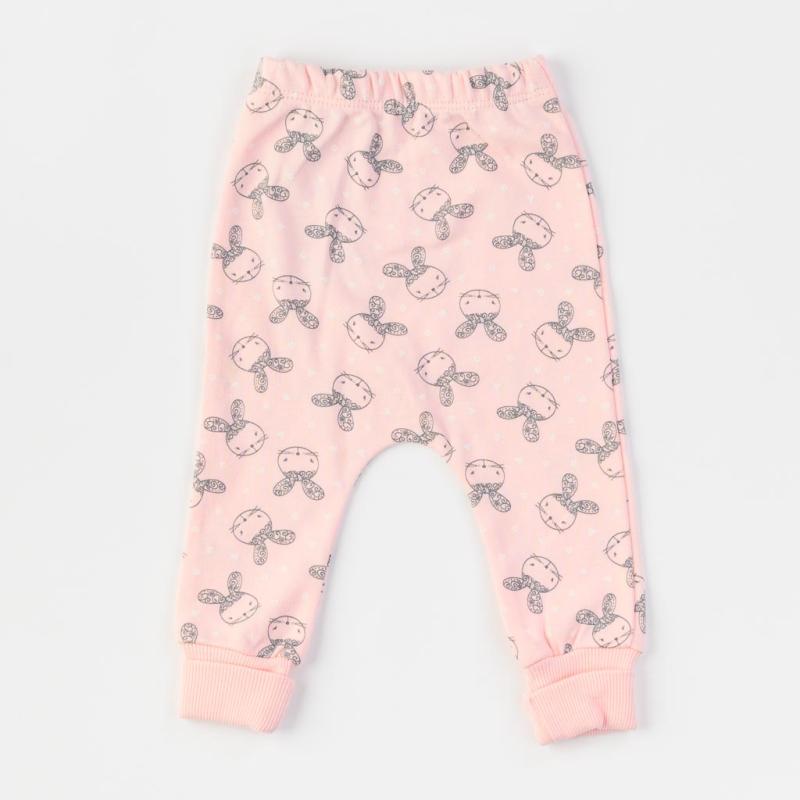Βρεφικο παντελονακι Για Κορίτσι  Rabbits  ροζ