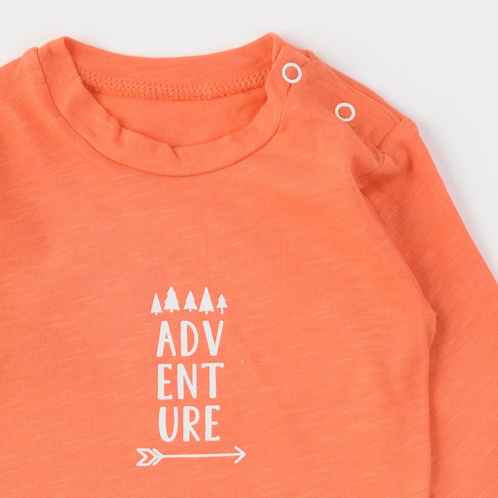 Βρεφικη μπλουζα Για Αγόρι  Adventure  Πορτοκαλη