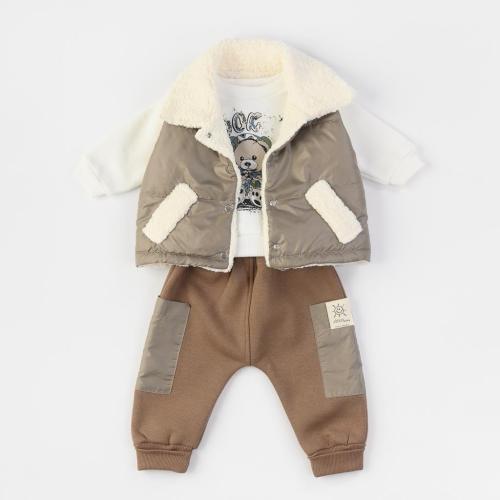 Βρεφικά σετ ρούχων απο 3 τεμαχια Για Αγόρι  Jikko Baby  Γκρί