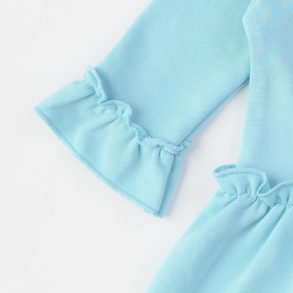 Βρεφικο φορεμα με μακρυ μανικι  Miniworld natural   Good things  Μπλε