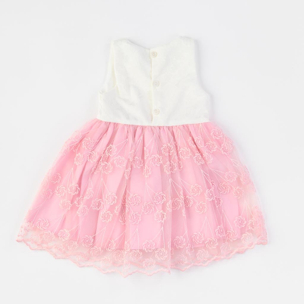 Παιδικο επισημο φορεμα με κοντο μανικι με ζακετα  Blueberrys  Ροζε