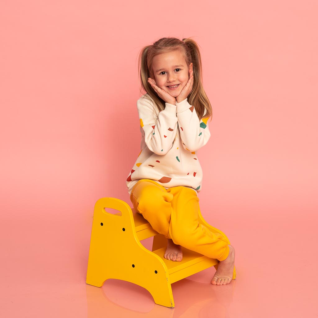 Детски спортен комплект за момиче Baby go Colors Ватиран Жълт