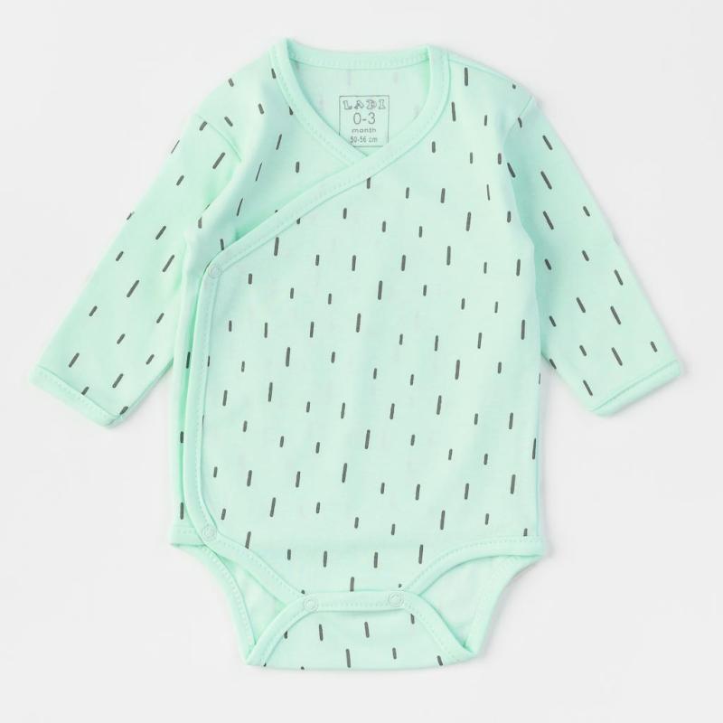 Baby bodysuit with long sleeves For a girl  Lady  Mint