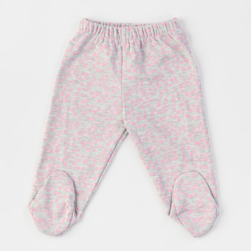 Baby pants for girls  Miniworld   Flowers  pink