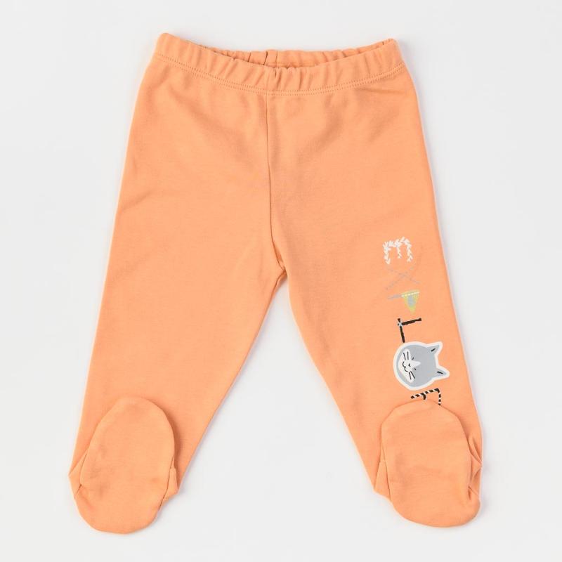 Baby pants For a boy  Miniworld Cat  Peach