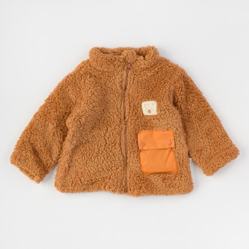 Baby fluffy jacket For a boy  Baby Z  Brown