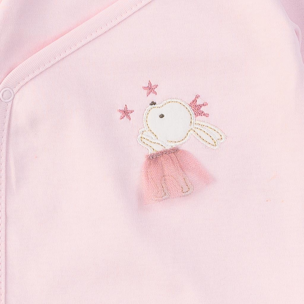 Βρεφικο κορμακι με μακρυ μανικι Για Κορίτσι  Lady   Pricess Bunny  ροζ