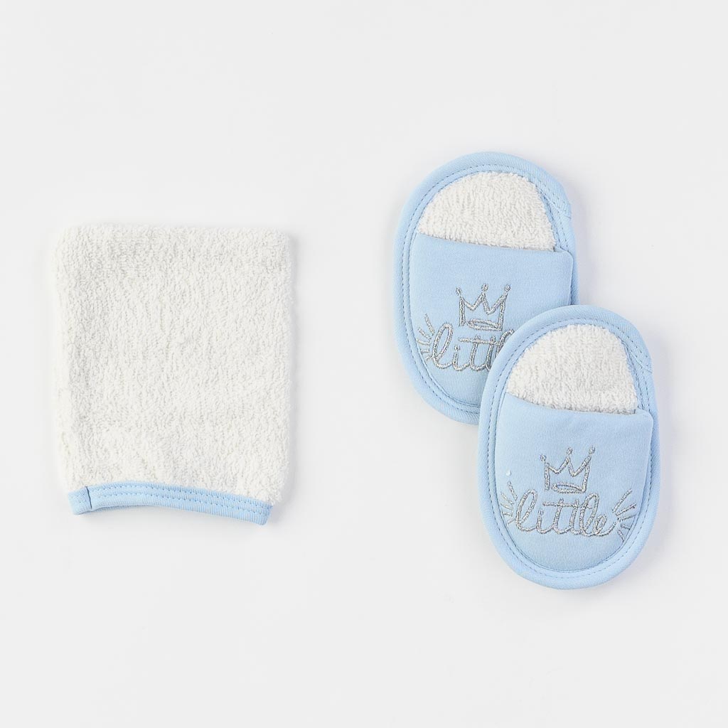 Бебешки комплект за баня за момче Miniworld Prince 4 части Син
