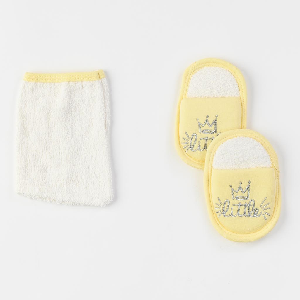 Бебешки комплект за баня за момче Miniworld Prince 4 части Жълт