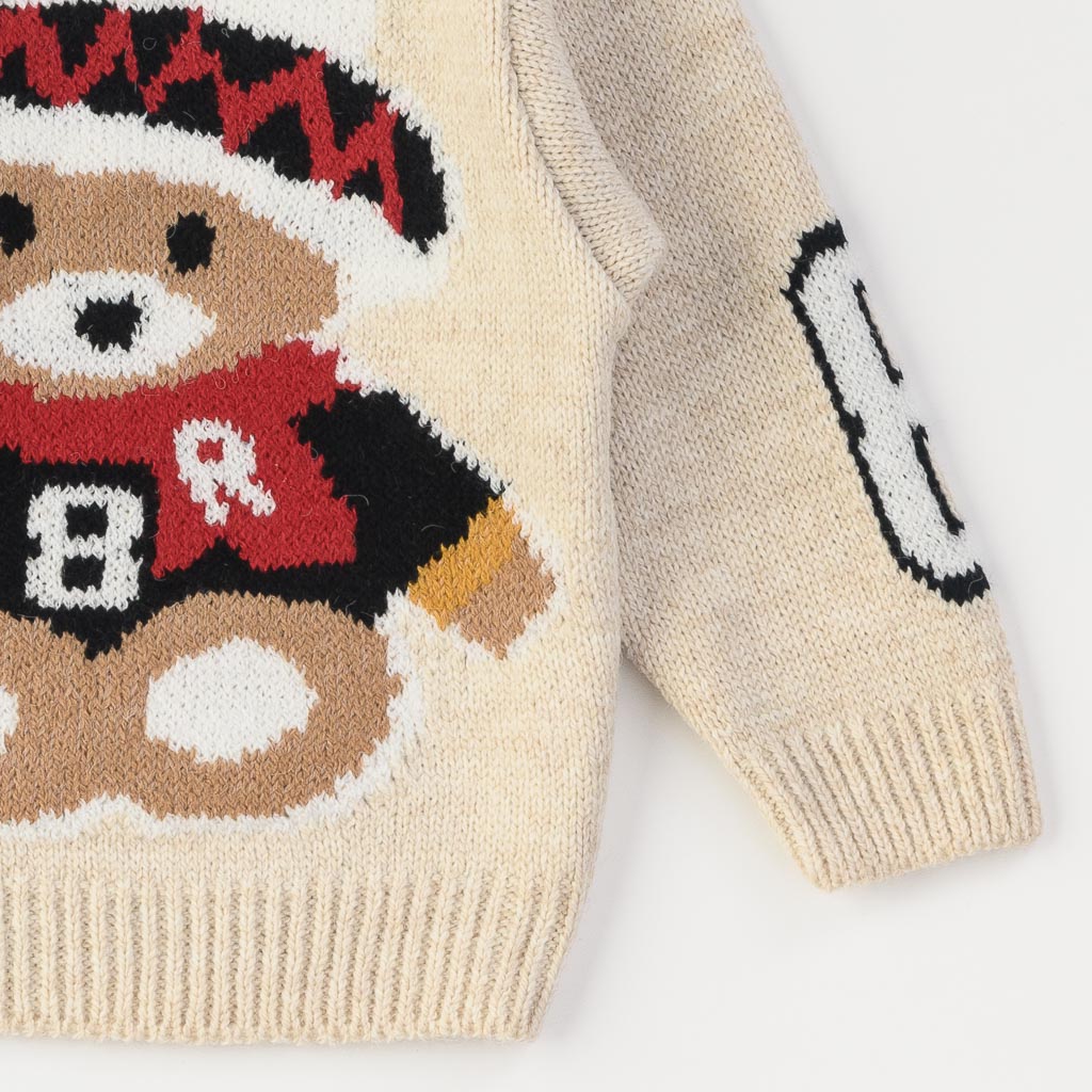 Бебешки пуловер за момче Oscar Star Bear Бежов