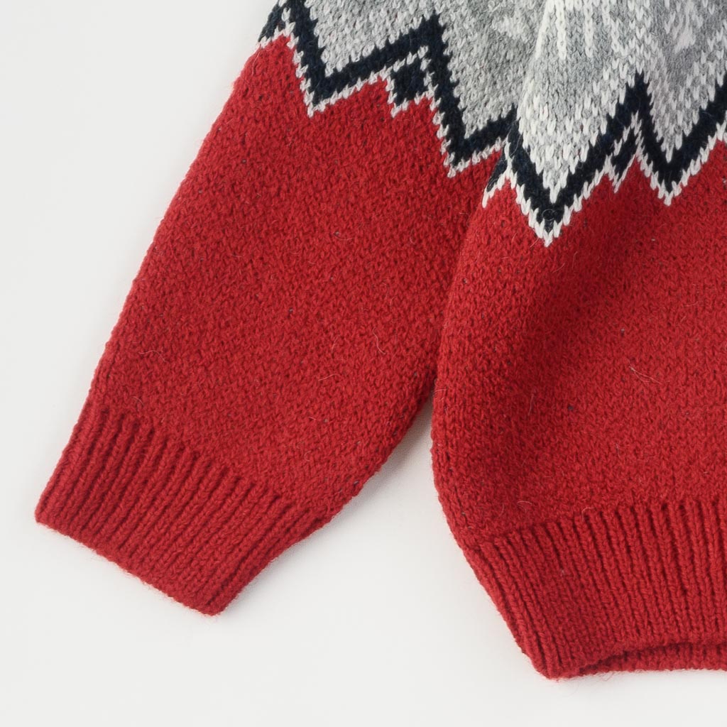 Детски пуловер за момче Oscar Star Коледен Червен
