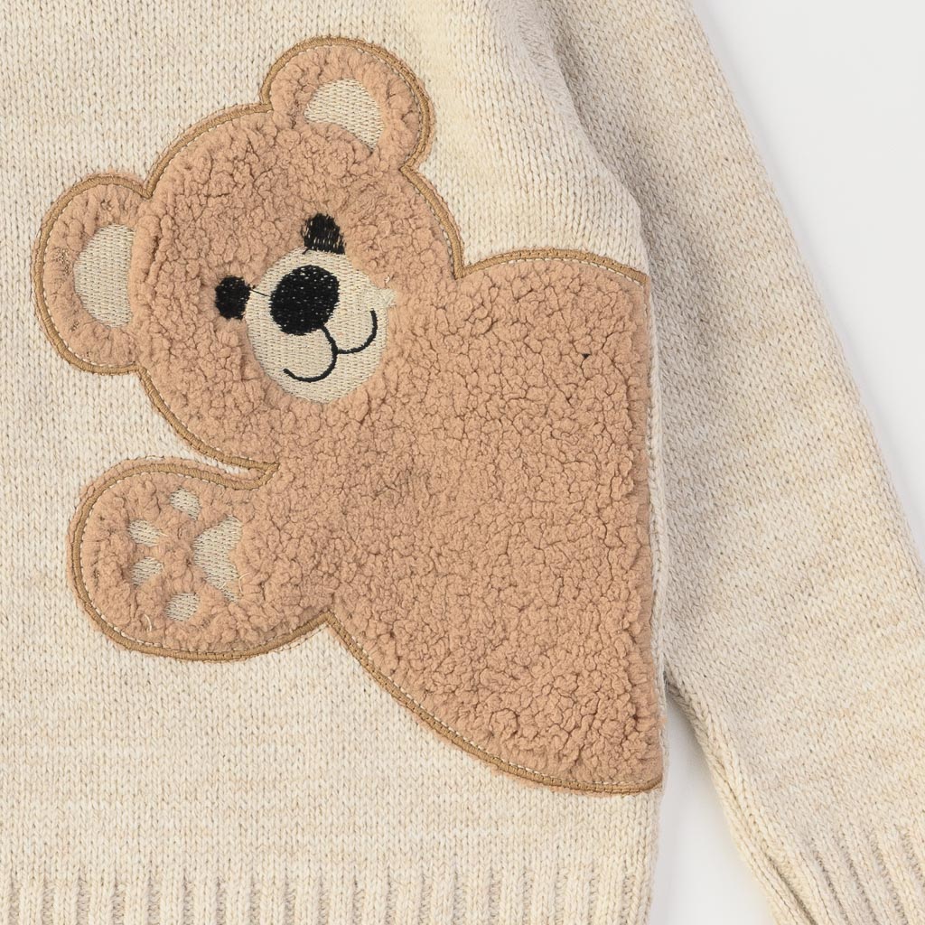 Детски пуловер за момче Oscar Star Teddy Бежов