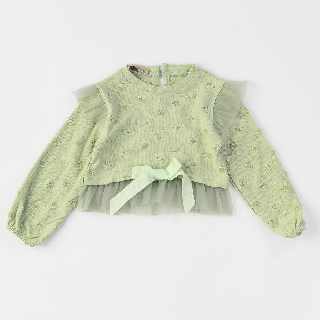 Παιδικό σετ Φόρεμα με Μπλούζα  Cocoland Green girl  Πρασινα