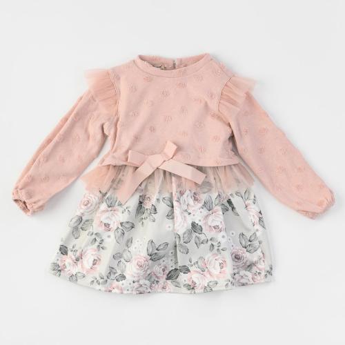 Детски комплект рокля  и блуза Cocoland Pink girl Розова