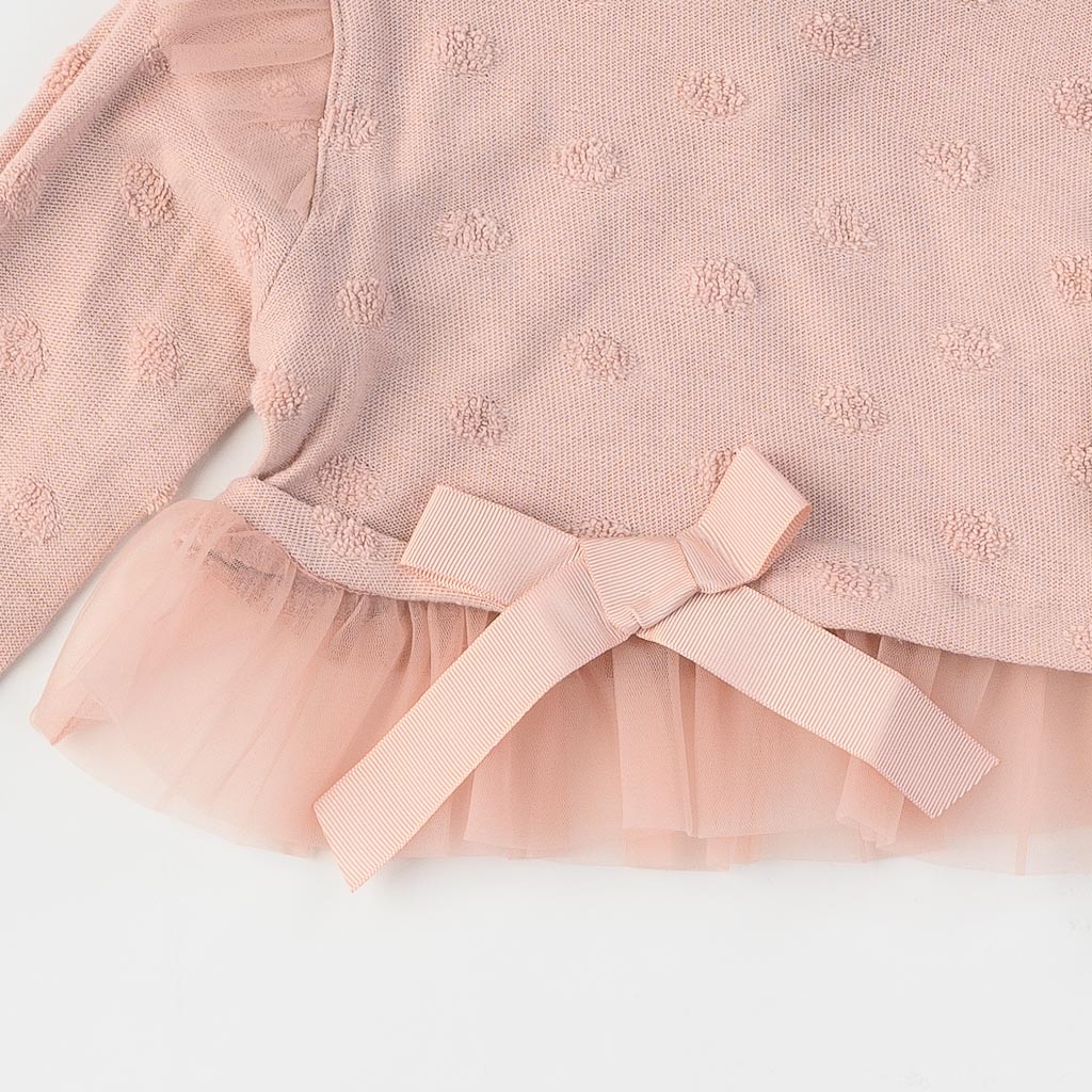 Παιδικό σετ Φόρεμα με Μπλούζα  Cocoland Pink girl  Ροζε
