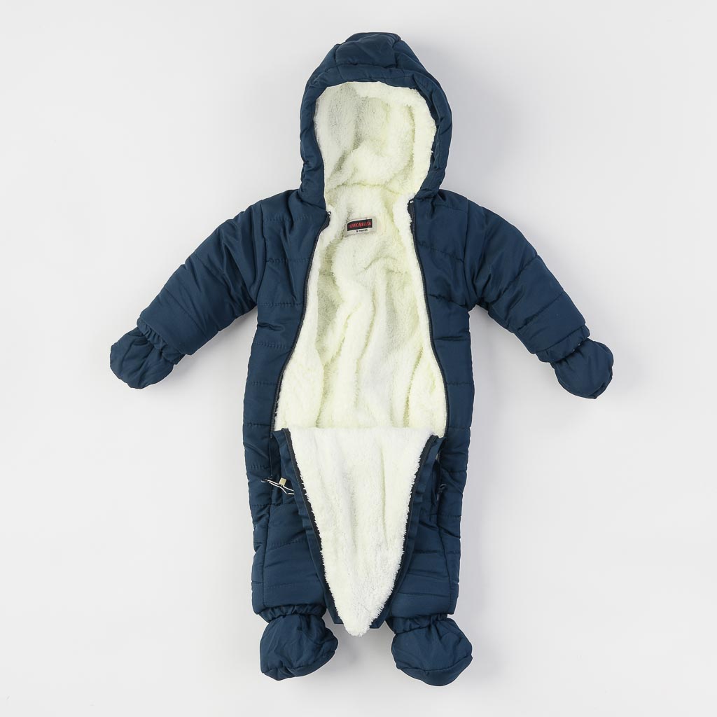 Бебешки зимен гащеризон за момче с ръкавички и чорапки Tuffo bellezza Deer Тъмносин