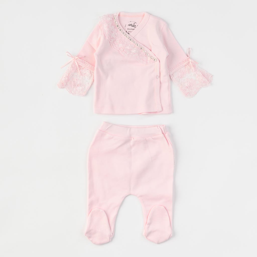 Комплект за изписване за момиче 10 части Miniborn Baby Sparkle Розов