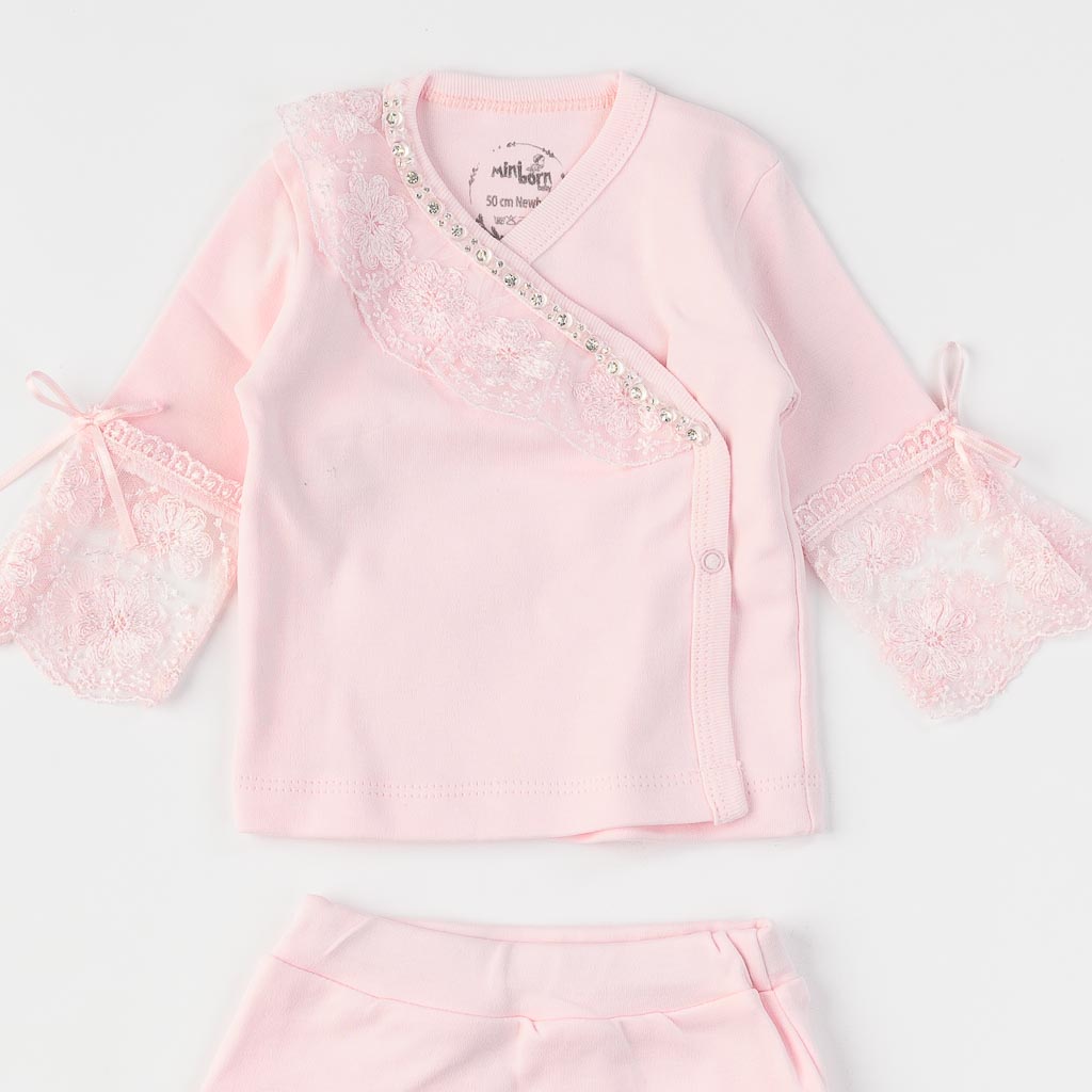 Βρεφικο σετ Για Κορίτσι 10 τεμαχια  Miniborn   Baby Sparkle  Ροζ