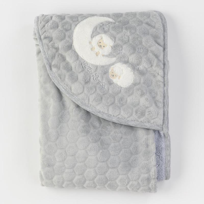 Baby blanket blanket  80x80.   Anna Babba   Sheep   -  Gray