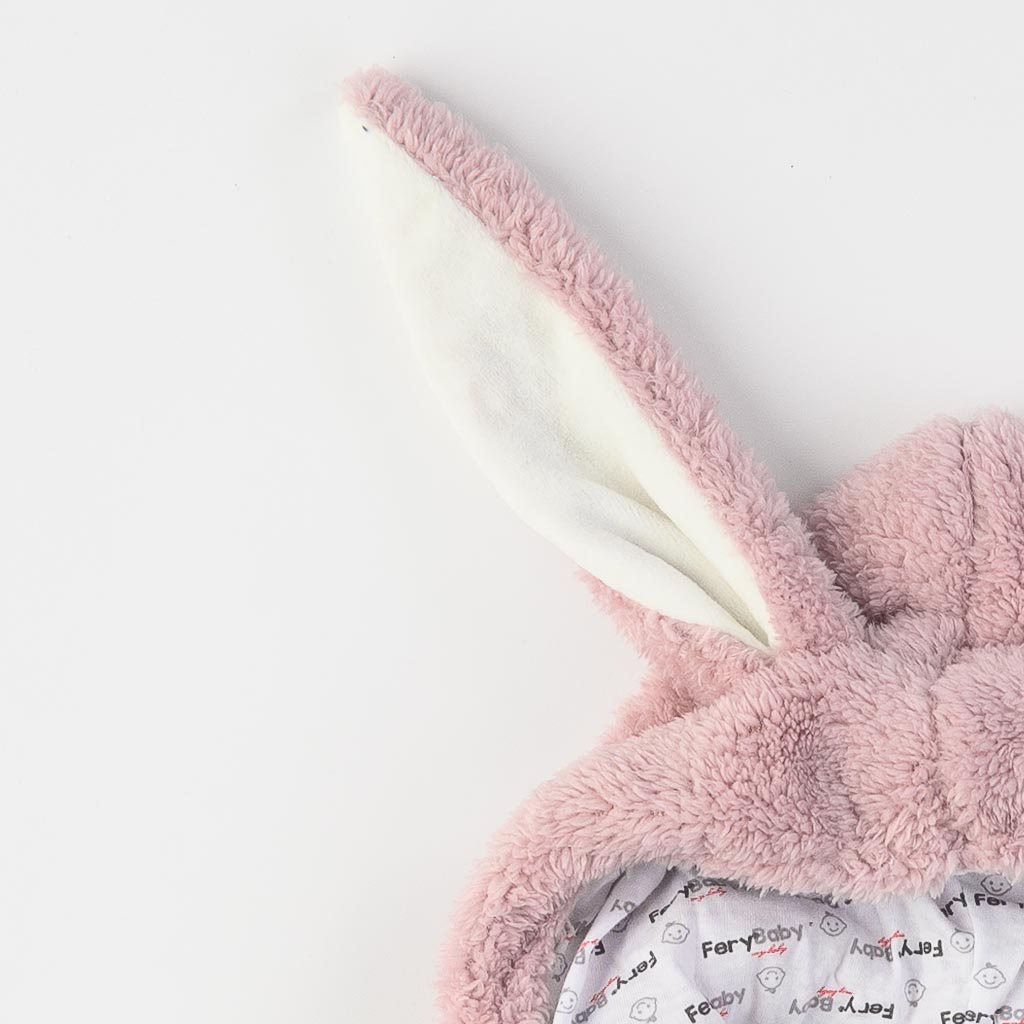 Βρεφικά σετ ρούχων Για Κορίτσι 3 τεμαχια με γιλεκο  Fluffy Bunny  Ροζ