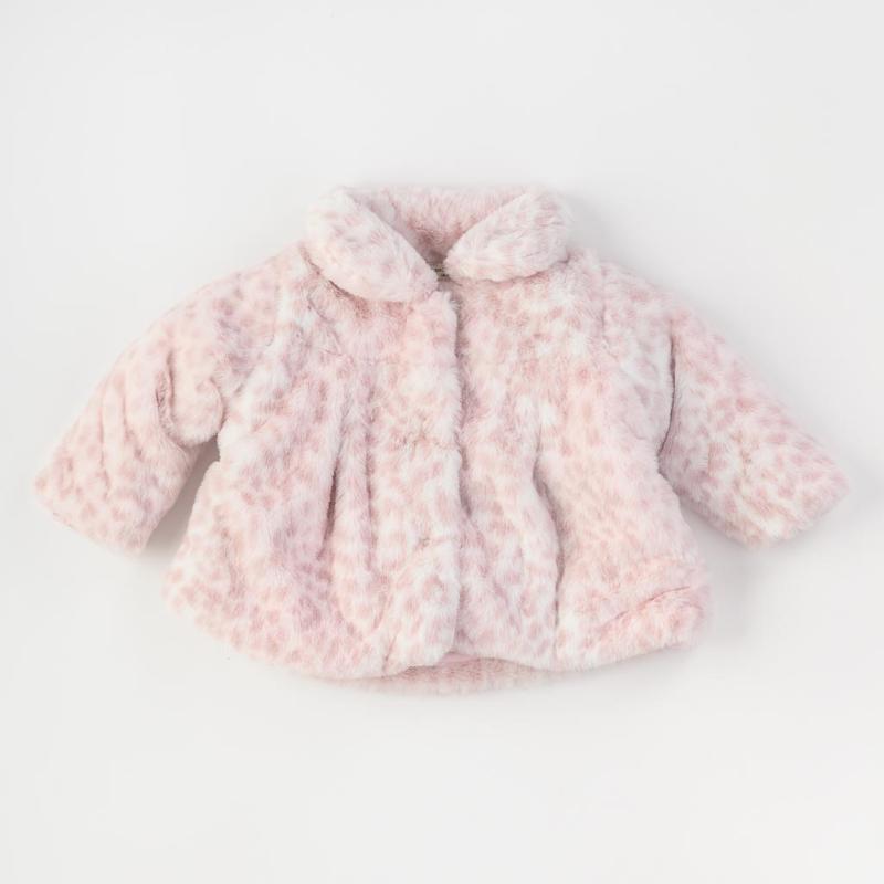 Baby fluffy jacket For a girl  Anna Babba  Pink