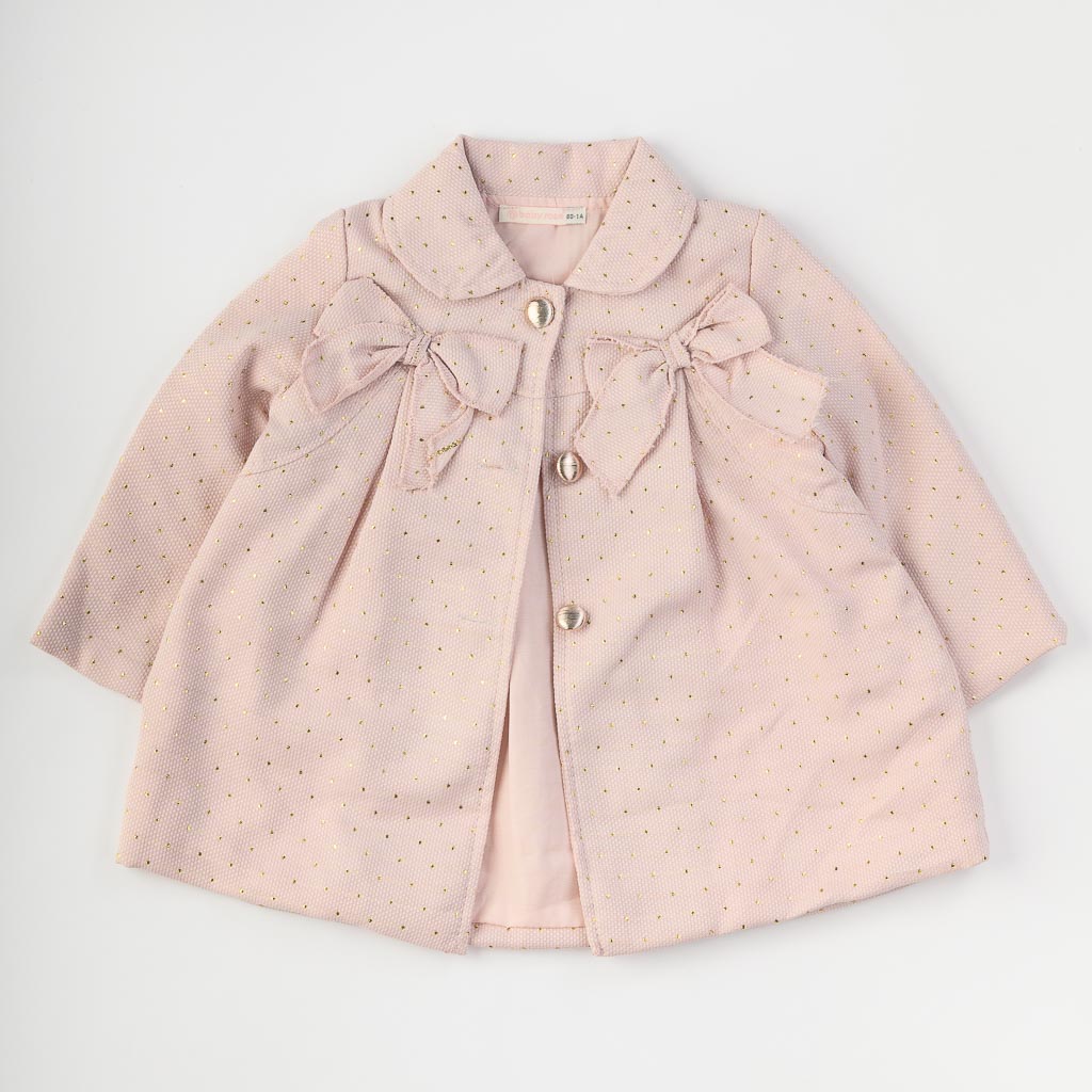 Παιδικο σετ για αγορια  палто  με Φόρεμα  Baby Rose  Ροζ