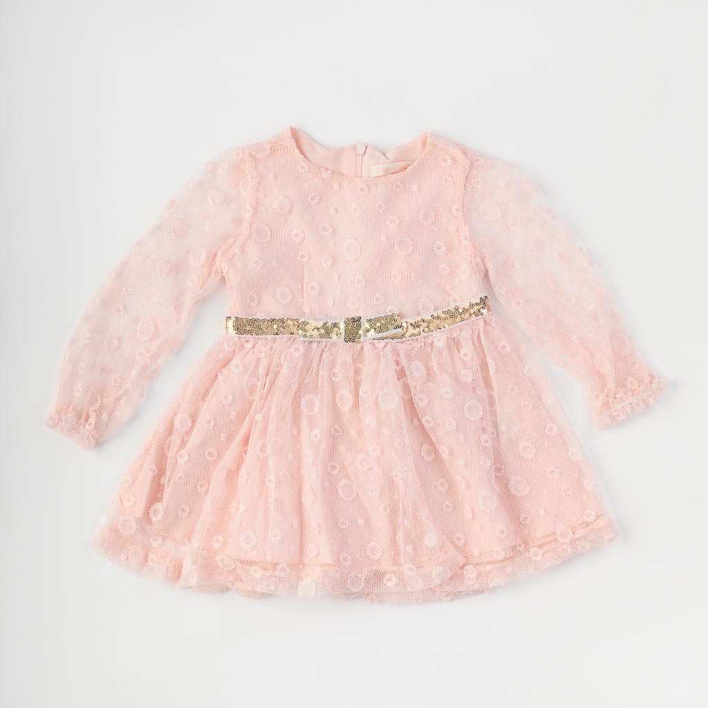 Παιδικο σετ για αγορια  палто  με Φόρεμα  Baby Rose  Ροζ