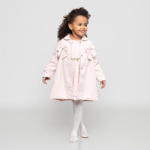Παιδικο σετ για αγορια παλτο με Φόρεμα  Baby Rose  Ροζ