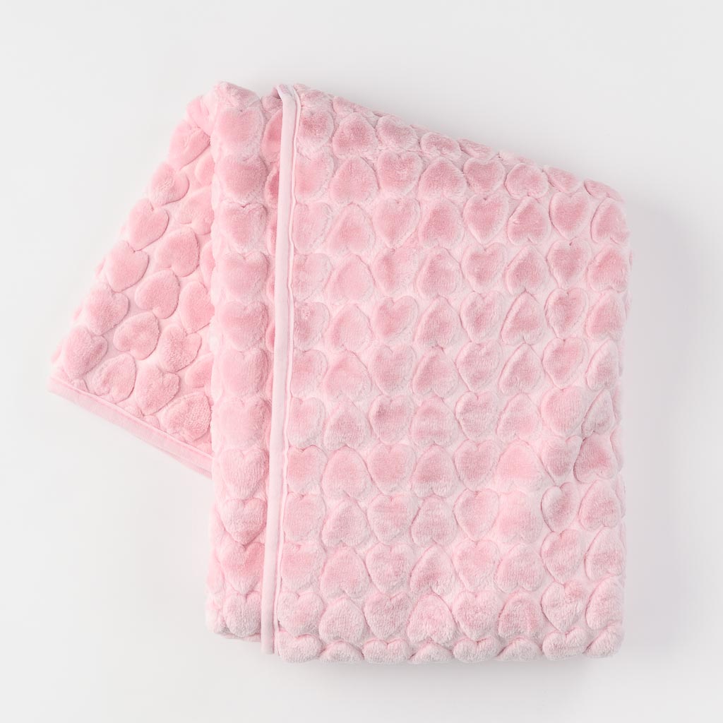 Бебешко одеяло   100 микрофибър   Bebessi   115x100 см.  ροζ