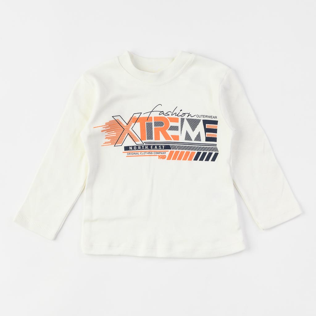 Детски комплект за момче яке блуза дънки Ecoo Kids Оранжев