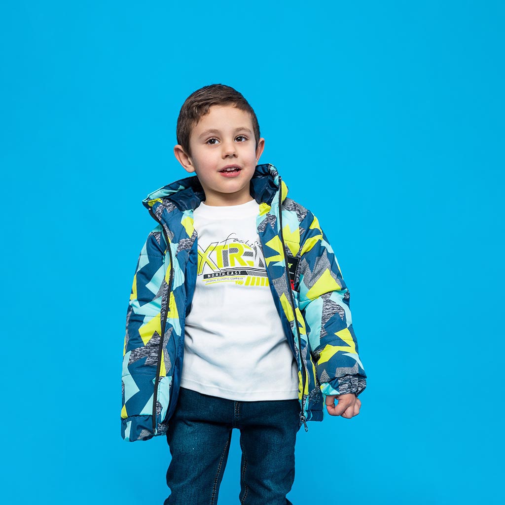 Детски комплект за момче яке блуза дънки Ecoo Kids Мента