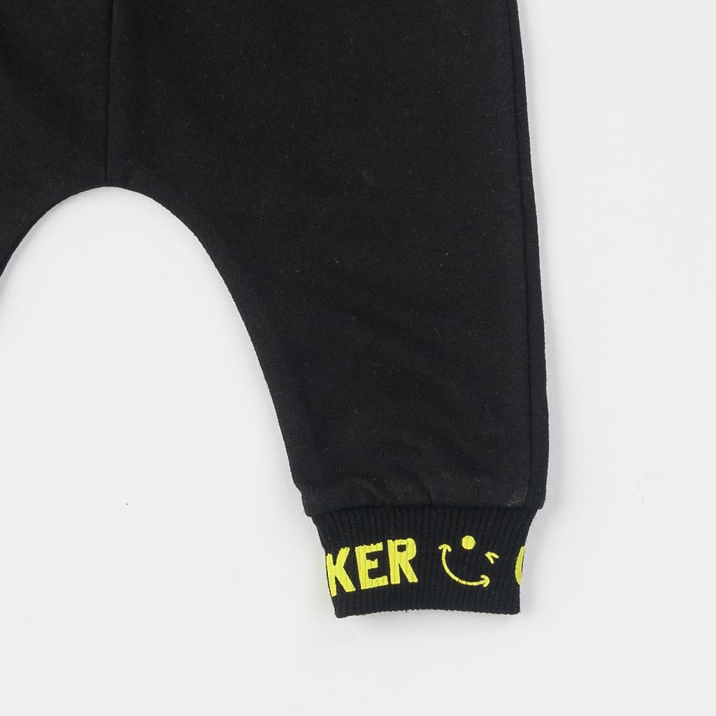Βρεφικά σετ ρούχων 3 τεμαχια Για Αγόρι με γιλεκο  CKracker Smile  Κιτρινο