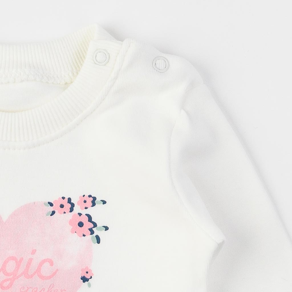 Βρεφικά σετ ρούχων Για Κορίτσι 3 τεμαχια με γιλεκο  CKracker baby   Magic  Ροζ