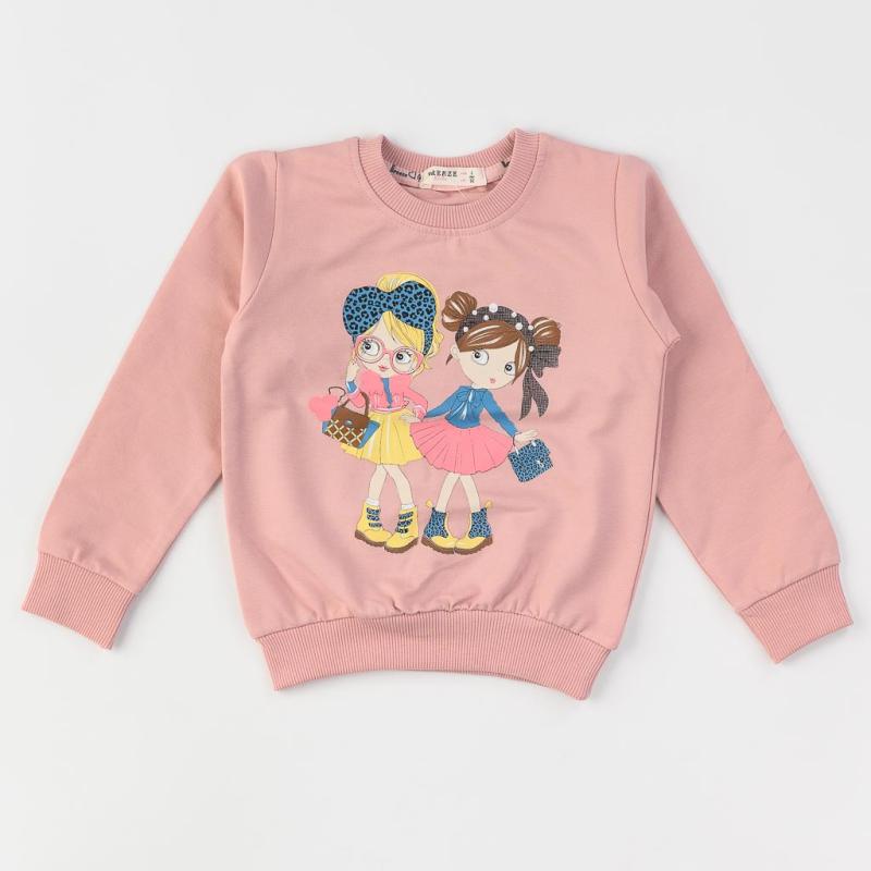 Childrens blouse For a girl with long sleeves  Friends Breeze  Dark pink