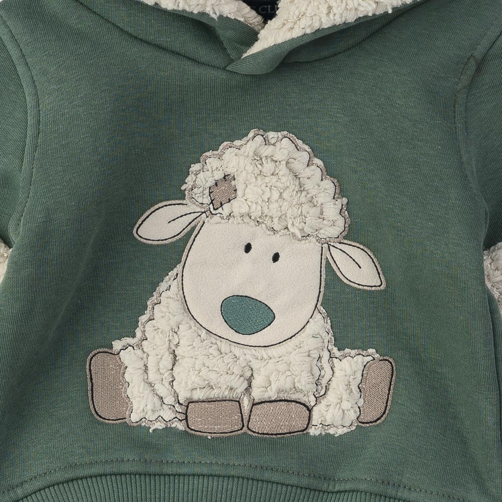 Детски ватиран спортен комплект за момиче Warm Sheep Зелен
