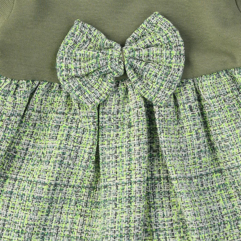 Βρεφικο φορεμα με μακρυ μανικι  и яка   Cocoland green  Πρασινα