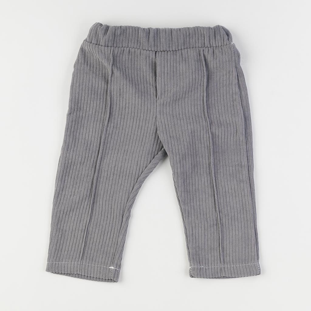 Βρεφικά σετ ρούχων Για Αγόρι Πουκάμισο Παντελόνι με Γιλέκο  Baby Gray  Γκρί