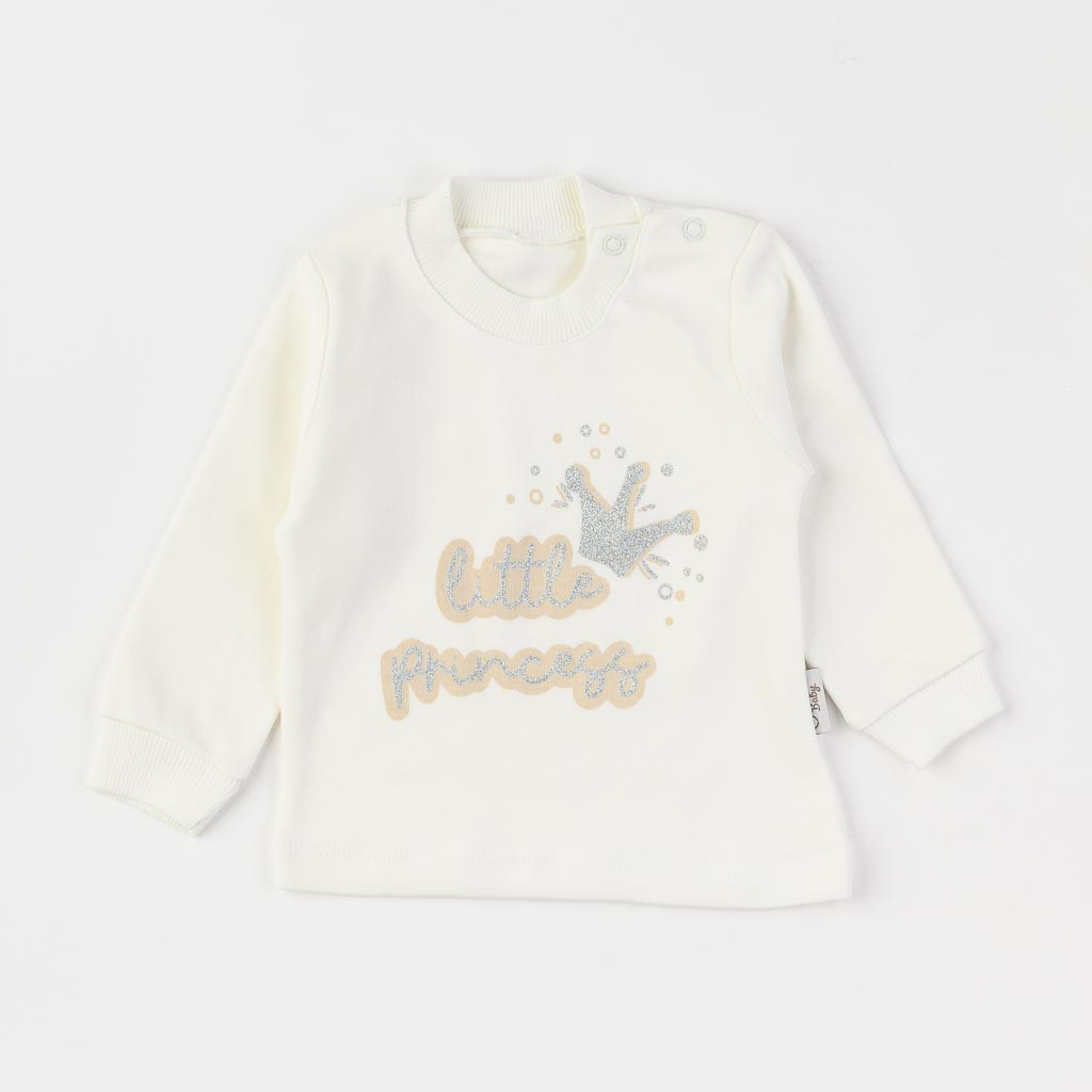 Βρεφικά σετ ρούχων Για Κορίτσι 3 τεμαχια με γιλεκο  Little Princess swan  Γκρί