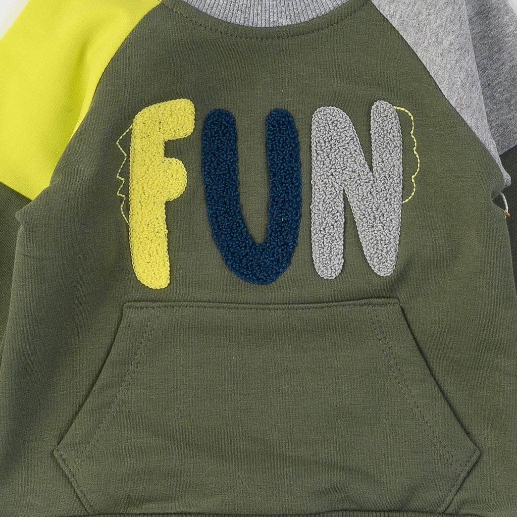 Бебешки спортен комплект за момче Miniloox Fun Зелен