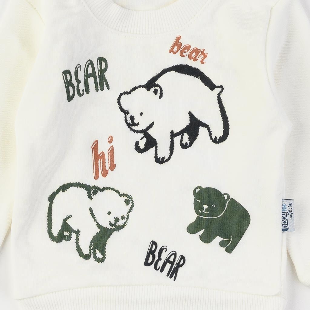 Бебешки комплект 3 части за момче Baby Hi Bear Зелен