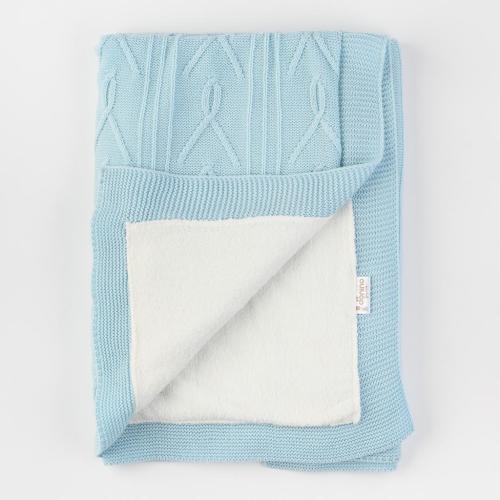Παιδικη κουβερτα Πλεκτο χειμωνιατικο Για Αγόρι  95x80 Donino blue  Μπλε