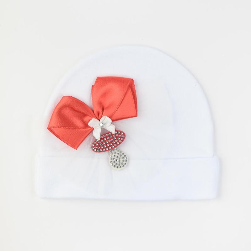 Baby hat For a girl with a ribbon  Mamasita   Pacifier  Red